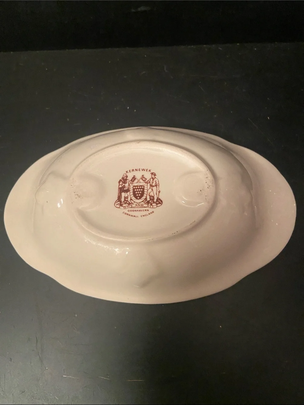Kernewek Cornwall England Floral Ceramic Soap Dish